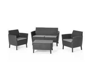 Keter 8x Jeu de Canapés Salemo Salon Jardin Extérieur Cappuccino/Graphite vidaXL