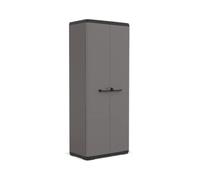 KIS Armoire de rangement Piu haute - 68 x 39 x 166 cm - Gris anthracite et noir Neutre