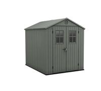 Keter Abri de Jardin Darwin 6 x 8 cm, Finition Effet Bois, Couleur Vert Sauge, 4,5 m², 190 x 244 x 221 H cm