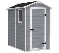 Keter Abri de jardin KETER Manor 46S, Abri résistant aux intempéries, Gris - 192 x 130 x 198 cm
