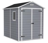 Keter Abri de jardin Manor 68DD, Abri résistant aux intempéries, Gris - 236.8 x 185.8 x 227cm