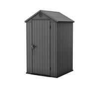 KETER Abri de Jardin Résine Darwin 4X4-125 X 184 X 205 cm - Compact, Durable et Résistant aux Intempéries - Couleur Gris Moderne
