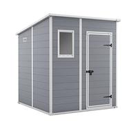 Keter Abri de rangement de jardin Manor Pent, 6 pieds x 6 pieds, gris