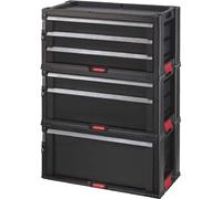 Chariot d'atelier - Keter - All Drawer - 6 tiroirs - Rouge/Noir - 59,8 x 37,7 x 83,2 cm
