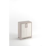 Keter Armoire Basse Gulliver - Armoire de Rangement en Résine - Étagères Modulables, Pieds Surélevés - Cuisine, Garage, Atelier, Placard - 80 x 44 x 99.5 cm - Beige/Sable