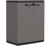 KETER | ARMOIRE BASSE PIU, Gris / Noir, 68 x 39 x 83 cm