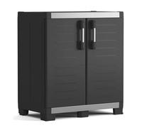 Keter | Armoire Basse XL Garage, Noir, 89 x 54 x 99 cm, Plastique
