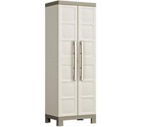 Keter Armoire de rangement à étagères Excellence Beige et taupe 182 cm