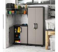 Keter Armoire de rangement basse Pro Noir et gris, armoire de rangement de base, armoire de balcon, étagère de balcon Multicolore G
