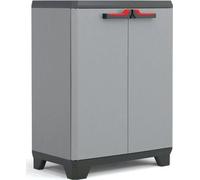 Keter Armoire de Rangement Basse Stilo Gris et Noir 90 cm Casier Organisateur 434769