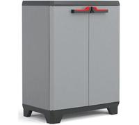 Keter Armoire de Rangement Basse Stilo Gris et Noir 90 cm Casier Organisateur 434769