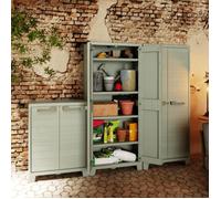 Keter Armoire de rangement d'extérieur polyvalente Planet Gris jade 445041
