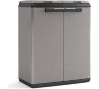 Keter Armoire de Recyclage Gris et Noir 85cm Armoire à Déchets Poubelle Jardin 434771
