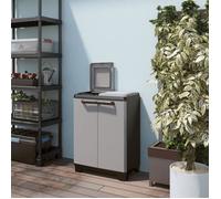 Keter Armoire de recyclage Split Premium gris et noir 92 cm 445042