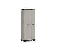 Keter | Armoire Utilitaire Planet - Plastique recyclé, Gris/Noir, Cabinets, 680x390x1730 mm