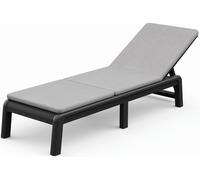 KETER ATLAS Chaise longue avec coussin, 187,5 x 58 x 29 cm, grafit/gris 17213628
