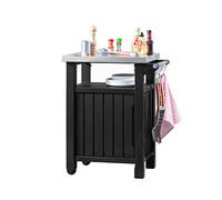 Keter – Table d'appoint barbecue 6130, 1 porte, graphite, 54 x 70 x 90 cm