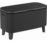 KETER BEVY BAR Table multifonction en rotin, 83,5 x 40 x 50-74 cm, graphite 17209510