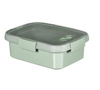 KETER - Boite Alimentaire Rectangulaire 1L avec Couverts - Smart Eco Line - 100% Recyclée et Recyclable - 100% Hermétique, Ergonomique et Résistante - Préserve la Fraicheur de vos Aliments - Vert