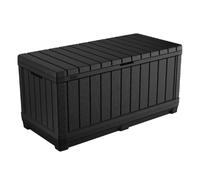 Coffre d'extérieur 128 x 59 x 53,6 cm en résine effet bois Keter Kentwood Anthracite