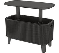 Keter Table multifonction en rotin Bevy Bar 83,5 x 40 x 50-74 cm Graphite