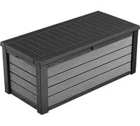 Keter Brushwood Boîte de rangement - 155x72.4x64.4cm - capacité 570 litres - plastique - anthracite - aspect bois - facile à monter