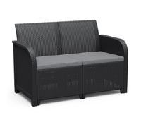 Keter Canapé 2 Places De Jardin Rosalie Graphite