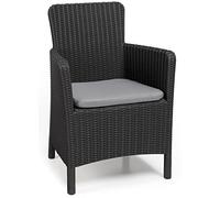 Keter Chaise de jardin TRENTON 63 x 60 x 85 cm Graphite/Gris