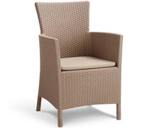 Allibert Chaise de salle à manger de jardin Iowa Cappuccino 215519