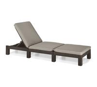 Keter Chaise longue avec coussin Daytona Marron 420016