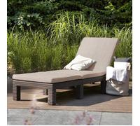 Keter Chaise longue avec coussin Daytona Marron 441307