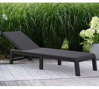Keter Chaise longue avec support Mallorca structure en jute Anthracite