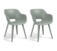 Keter Chaises De Jardin Akola Lot De 2 Vert Vintage Vert