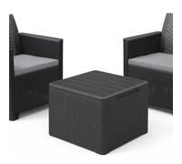 KETER CLAIRE BALCON SET Table basse de jardin et 2 fauteuils