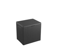 Keter - Coffre de jardin résine City cube gris, 57,8 x 44 x H.54.8 cm