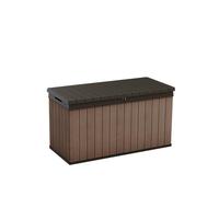 Keter Coffre de rangement Darwin, coffre durable et résistante aux intempéries, Marron - 570L - 142.5x65.3x78.2 cm