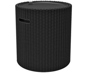 KETER COOL STOOL Tabouret avec poignées, 43,7 x 43,7 x 44,3 cm, anthracite 17200045