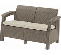 KETER CORFU LOVE Canapé de jardin, 128 x 70 x 79cm, cappuccino/beige 17197359