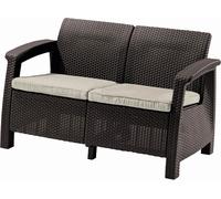 KETER CORFU LOVE Canapé de jardin, 128 x 70 x 79cm, marron/beige 17197359
