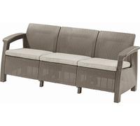 KETER CORFU LOVE SEAT MAX Canapé de jardin, 182 x 70 x 79cm, cappuccino/beige 1719