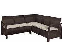 KETER CORFU RELAX Canapé de jardin, 190 x 190 x 79 cm, marron/beige 17208435