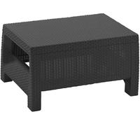 Keter Allibert by Corfu Table Lounge en Graphite, env. 77 x 57 x 42 cm, Plastique, Aspect rotin