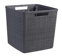 Keter Curver Panière Jute Cube 17 L – 100 % recyclé – Gris