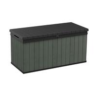 Keter Darwin 511L Evotech Plus Boîte de Rangement pour Meubles de Jardin Vert Aspect et Toucher Bois - Ne se décolore Pas - Résistant aux intempéries - Sûr et sécurisé - Zéro Entretien