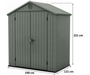 KETER DARWIN 6 x 4 Abri de jardin, 190 x 121 x 221 cm, zielony 17210351