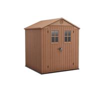 Keter Darwin 6 x 6 Maison de Jardin Effet Bois, Marron, 190 x 183 x 221 H cm