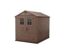 Keter Darwin 6 x 8 Maison de Jardin Effet Bois, Marron, 190 x 244 x 221 H cm