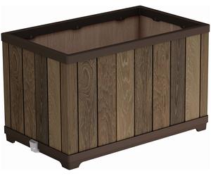 KETER DECO RECTANGLE Pot de fleurs, 45,5 x 76 x 45,5 cm, walnut 17213624