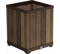 KETER DECO SQUARE TALL Pot de fleurs, 45,5 x 45,5 x 55 cm, walnut 17213623