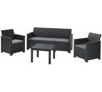 KETER ELODIE Ensemble de jardin 3 places, graphite/gris 17209489